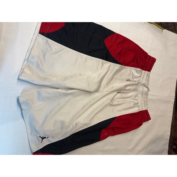 Air Jordan Basketball Shorts White/Red/Black Men's Size M - Picture 2 of 16